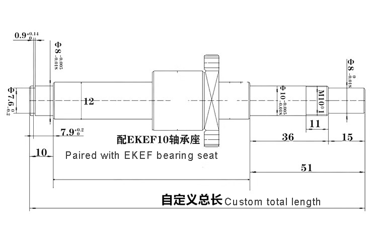 Ball screw SKF support base EKEF